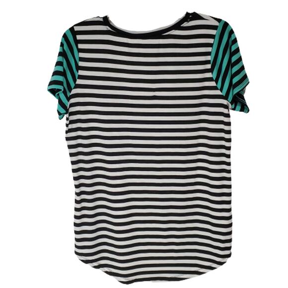 Bobbie Brooks Short Sleeve Stripe Tunic Tee 1X - Picture 2 of 6